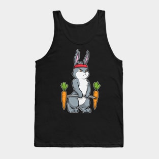 Rabbit with Carrots at Bodybuilding with Dumbbells Tank Top